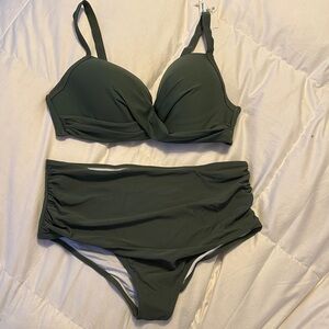 Olive Green Bikini Set